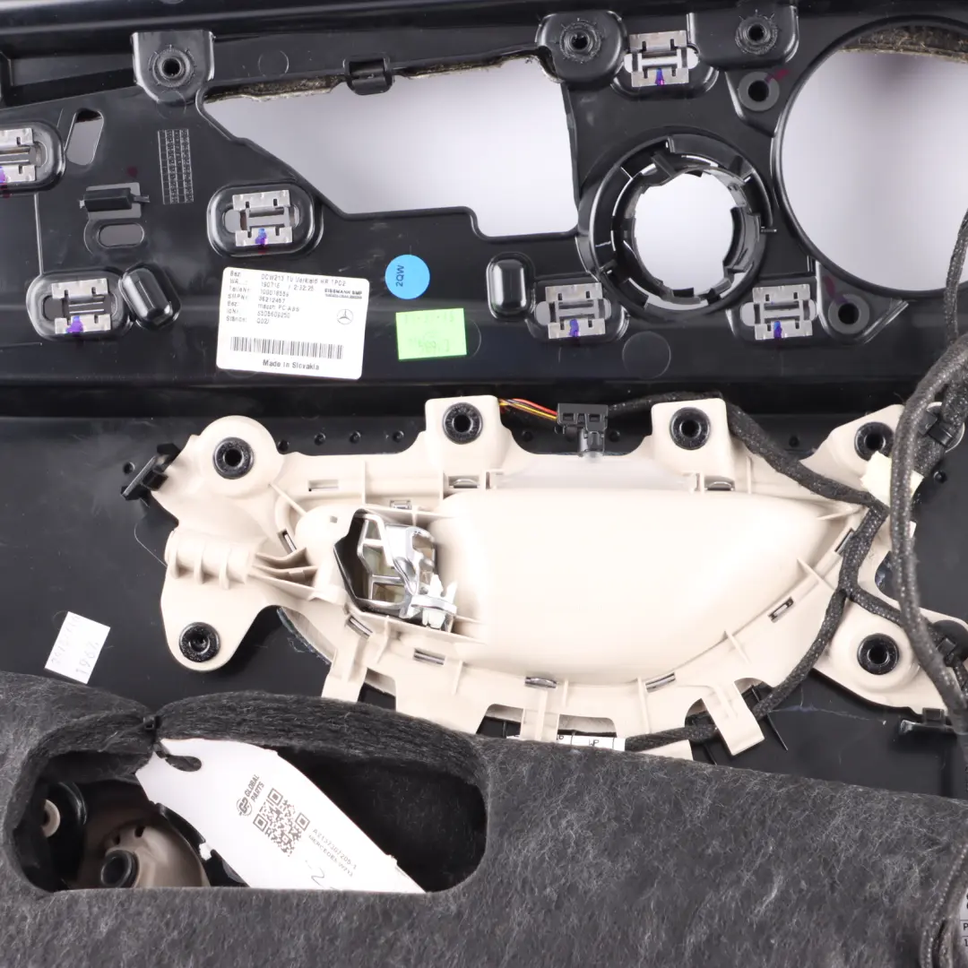 Door Card Cover Rear Right O/S Panel Beige Leather to Mercedes W213 with Part number A2137307205 Mercedes W213 Door Card Cover Rear Right O/S Panel Beige Leather - SKU A2137307205-1 - Part number A2137307205