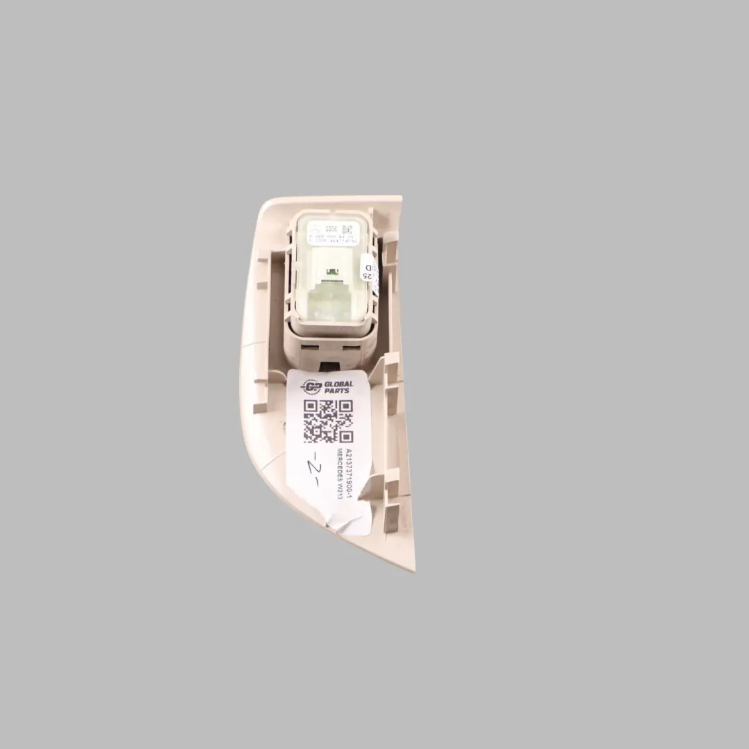 Door Card Switch Trim Cover Frame Beige Left N/S to Mercedes W213 Rear with Part number A2137371900 Mercedes W213 Rear Door Card Switch Trim Cover Frame Beige Left N/S - SKU A2137371900-1 - Part number A2137371900