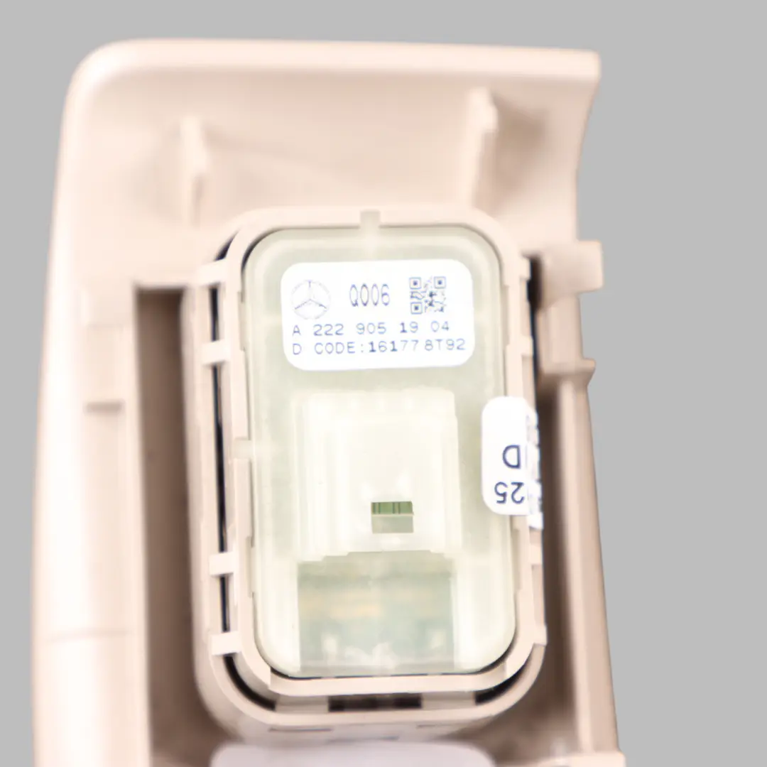 Mercedes W213 Rear Door Card Switch Trim Cover Frame Beige Left N/S - SKU A2137371900-1 - Part number A2137371900
