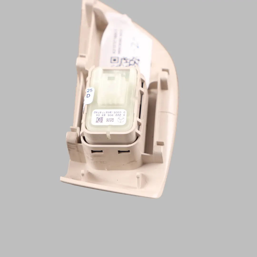 Door Card Switch Trim Cover Frame Beige Left N/S to Mercedes W213 Rear with Part number A2137371900 Mercedes W213 Rear Door Card Switch Trim Cover Frame Beige Left N/S - SKU A2137371900-1 - Part number A2137371900