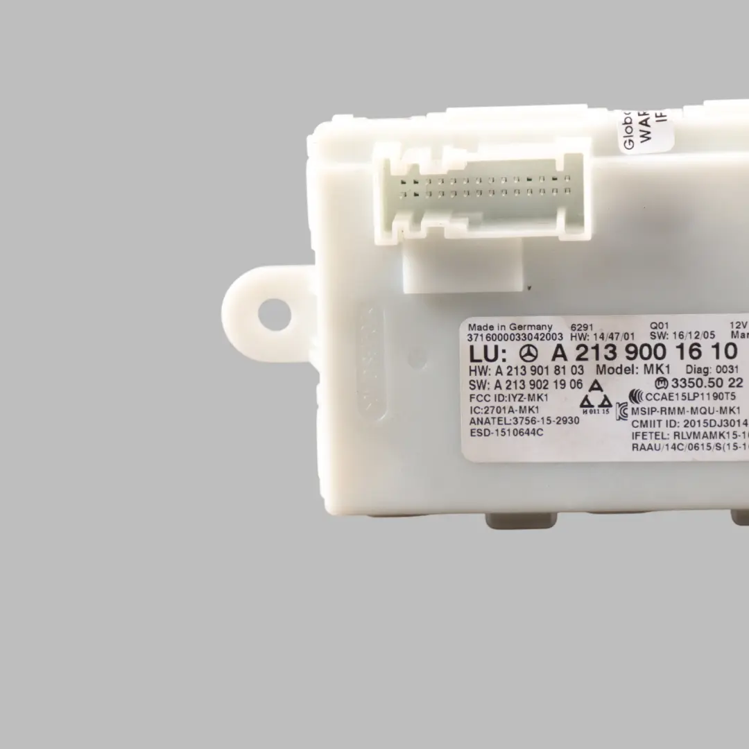 Mercedes W213 W222 C238 Keyless Go Entry Control Module Unit ECU - SKU A2139001610 - Part number A2139001610
