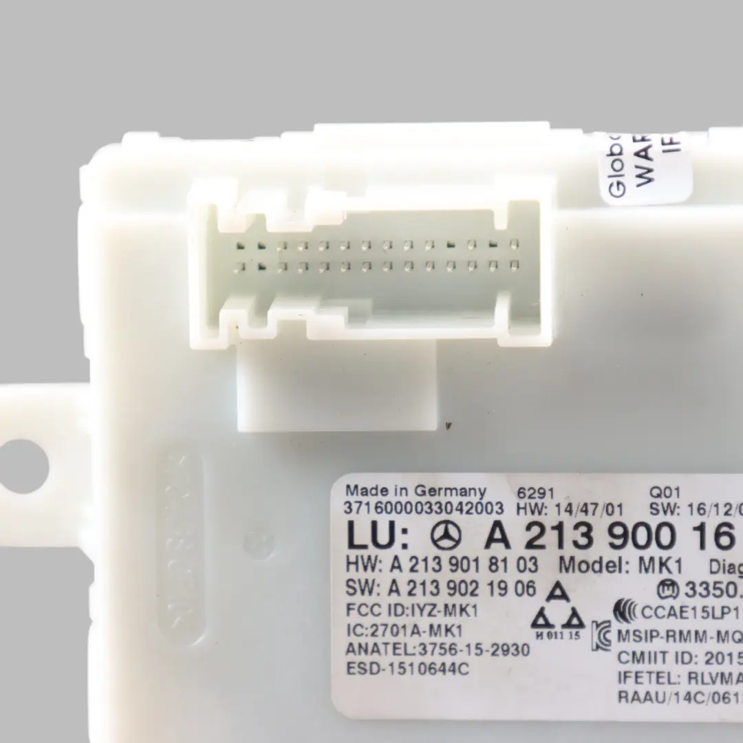Mercedes W213 W222 C238 Keyless Go Entry Control Module Unit ECU - SKU A2139001610 - Part number A2139001610