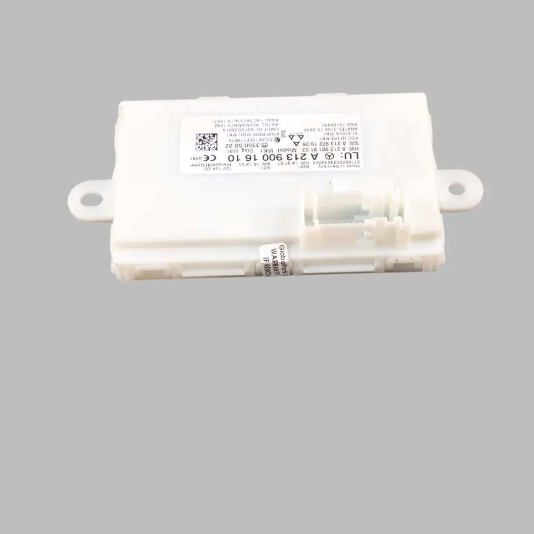 Keyless Go Entry Control Module Unit ECU to Mercedes W213 W222 C238 with Part number A2139001610 Mercedes W213 W222 C238 Keyless Go Entry Control Module Unit ECU - SKU A2139001610 - Part number A2139001610