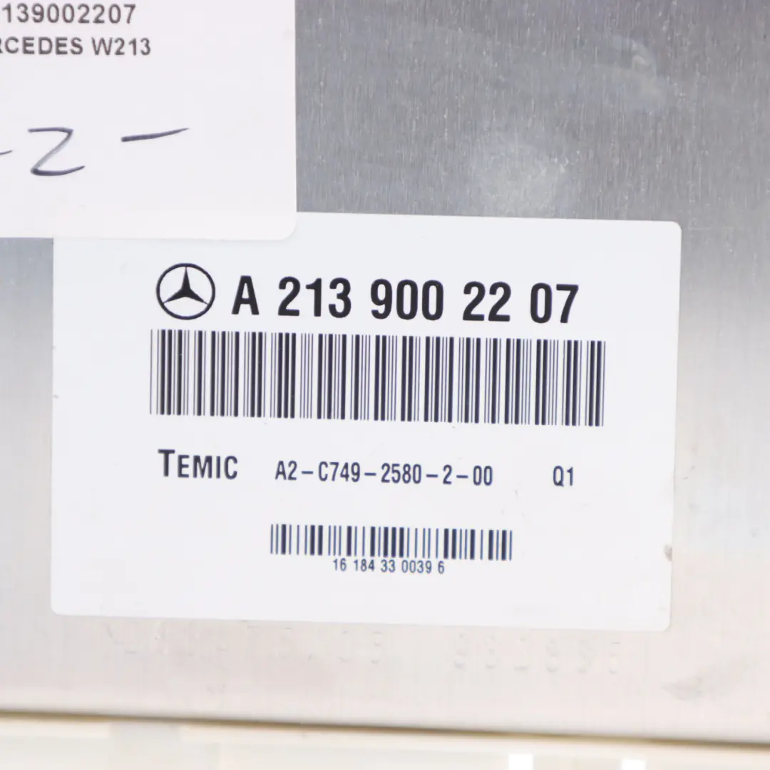 Suspension Module Mercedes W213 C238 Regulation Control Unit ECU to Air with Part number A2139002207 Air Suspension Module Mercedes W213 C238 Regulation Control Unit ECU - SKU A2139002207 - Part number A2139002207
