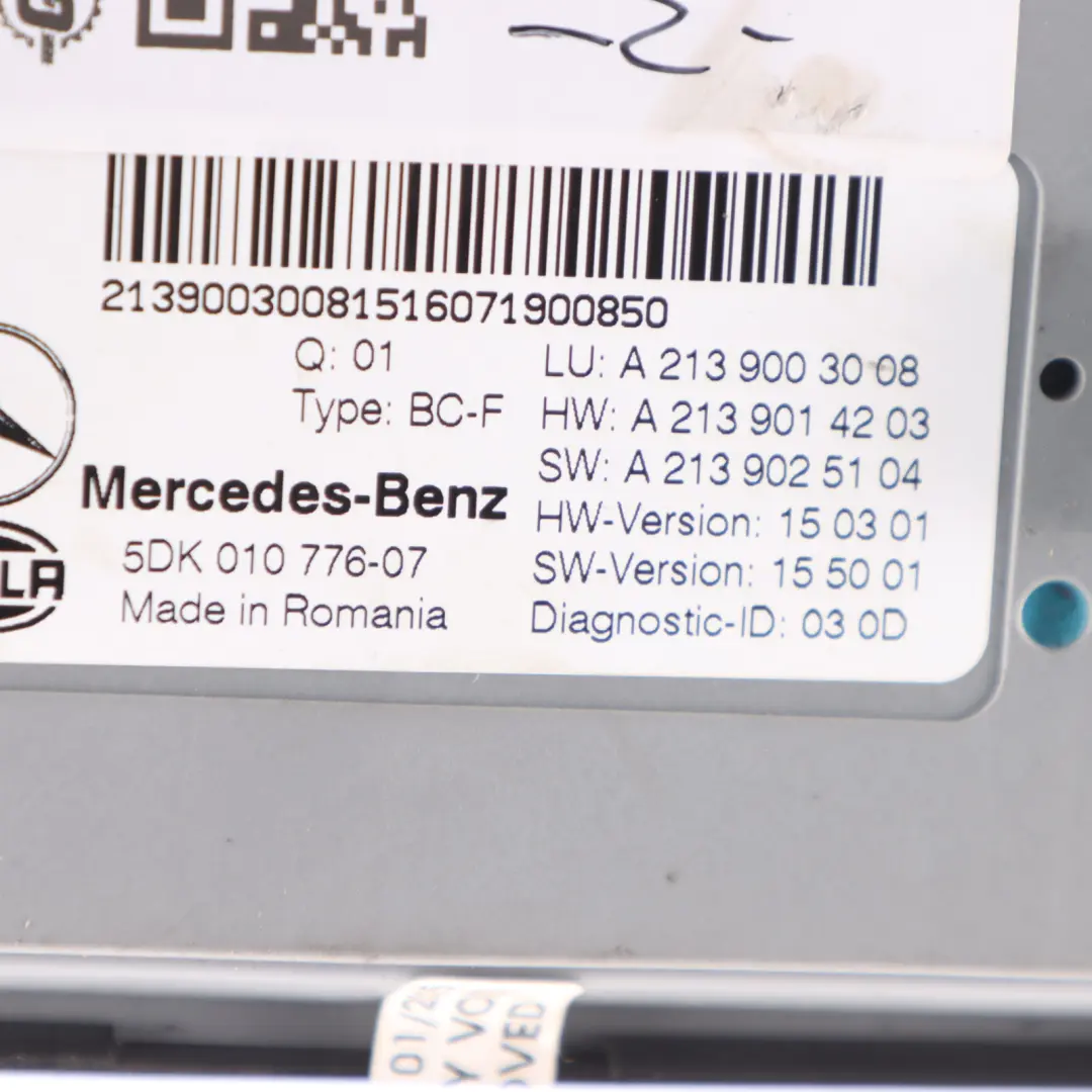 Mercedes W213 SAM Fuse Box Comfort Control Module Unit ECU - SKU A2139003008 - Part number A2139003008