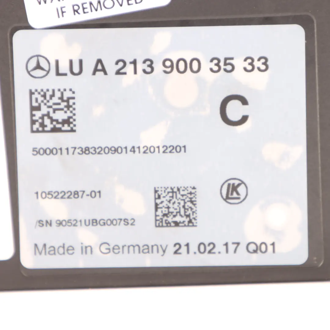  Ignition Switch Module Mercedes W205 C253 Control Unit - SKU A2139003533 - Part number A2139003533