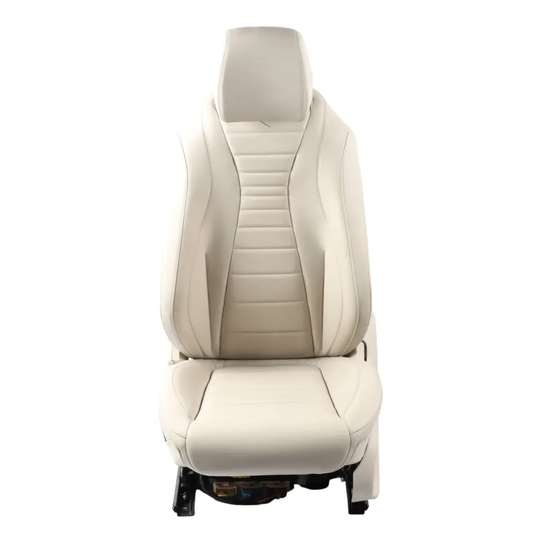 Front Seat Left N/S Heated Memory Interior Leather Almond Beige to Mercedes W213 with Part number A2139104002 Mercedes W213 Front Seat Left N/S Heated Memory Interior Leather Almond Beige - SKU A2139104002-5 - Part number A2139104002