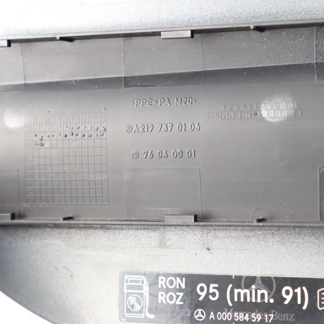 Mercedes CLS W219 Fuel Flap Tank Cap Cover Perlite Grey Metallic - 747 - SKU A2197570106-PGR - Part number A2197570106