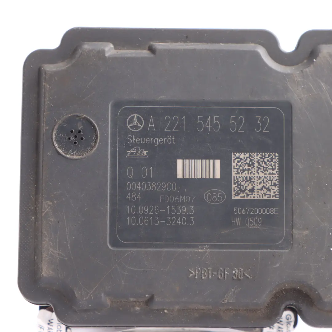 ABS Pump Mercedes W221 S550 Control Modulator Hydraulic Unit Block A2215455231 to with Part number A2214310512 ABS Pump Mercedes W221 S550 Control Modulator Hydraulic Unit Block A2215455231 - SKU A2214310512 - Part number A2214310512