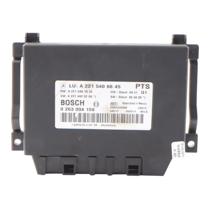 PDC Parking Distance Sensor Control Unit Module ECU to Mercedes W221 with Part number A2215406645 Mercedes W221 PDC Parking Distance Sensor Control Unit Module ECU - SKU A2215406645 - Part number A2215406645