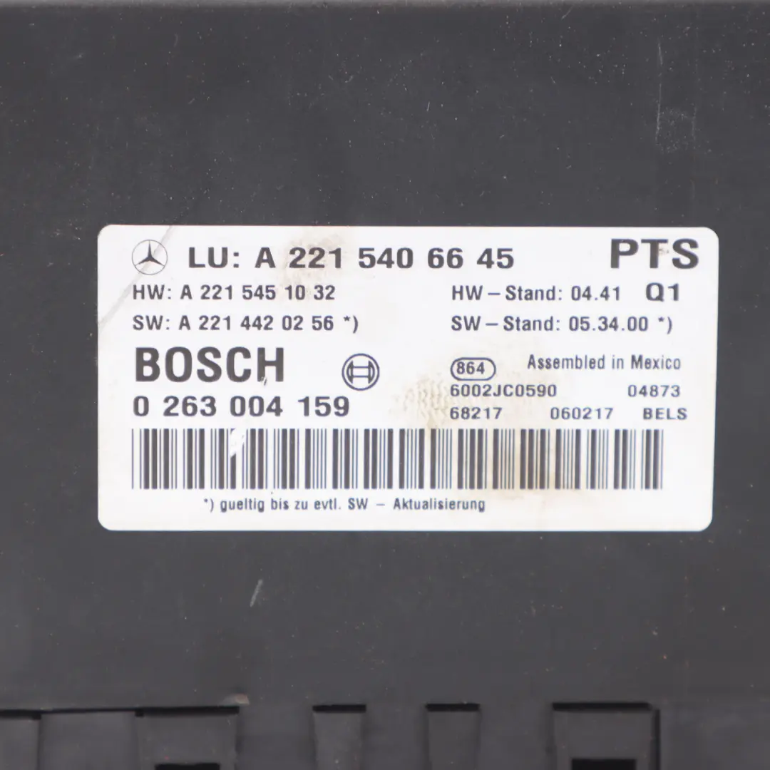 Mercedes W221 PDC Parking Distance Sensor Control Unit Module ECU - SKU A2215406645 - Part number A2215406645
