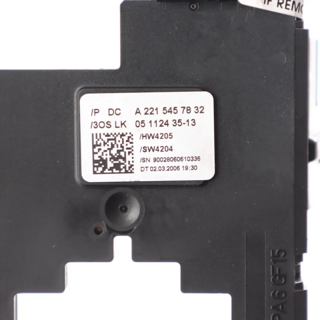 Mercedes W221 Steering Column Wheel Angle Sensor Control Unit - SKU A2215457832 - Part number A2215457832