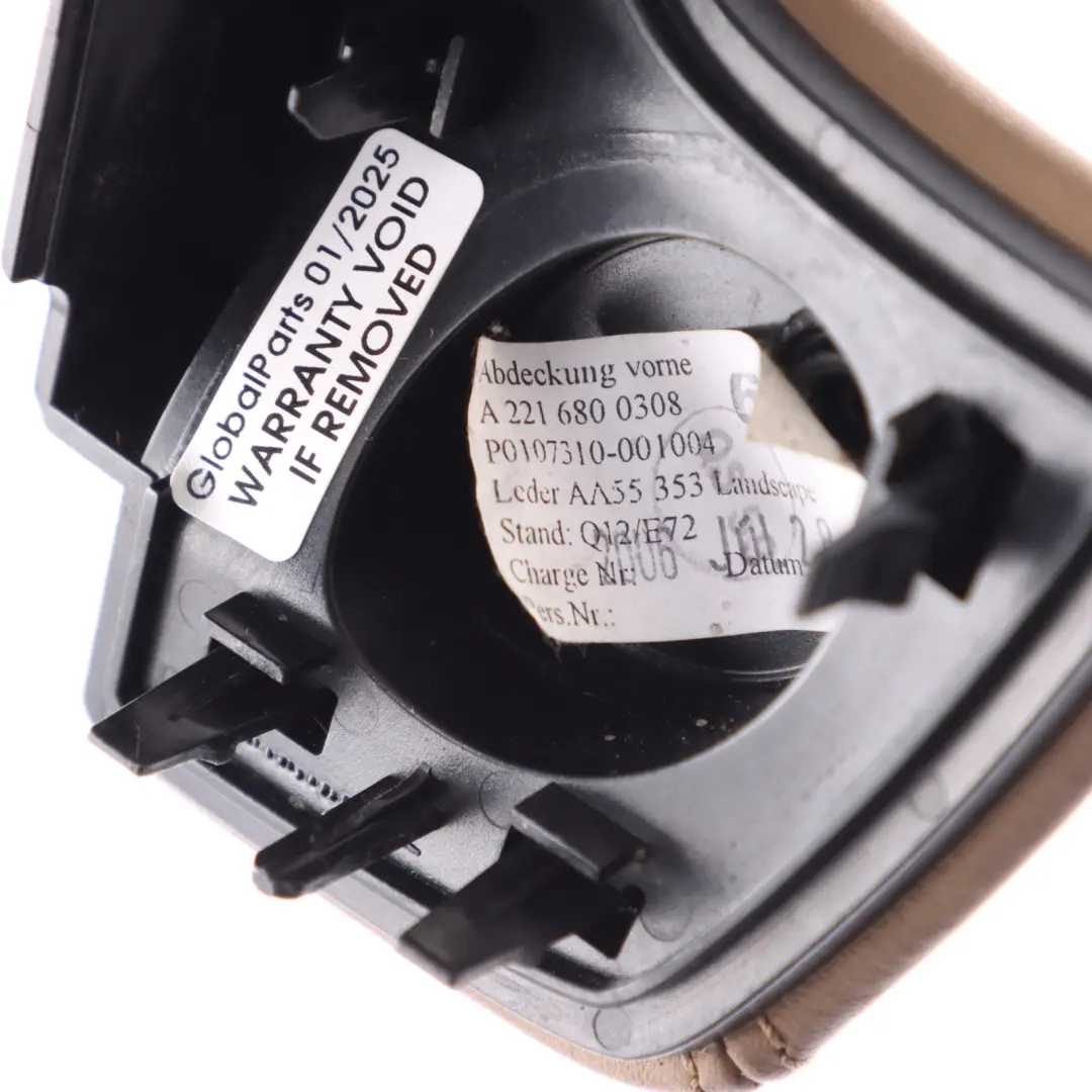 Centre Console Armrest Phone Cover Trim Leather to Mercedes W221 with Part number A2216800308 Mercedes W221 Centre Console Armrest Phone Cover Trim Leather - SKU A2216800308 - Part number A2216800308