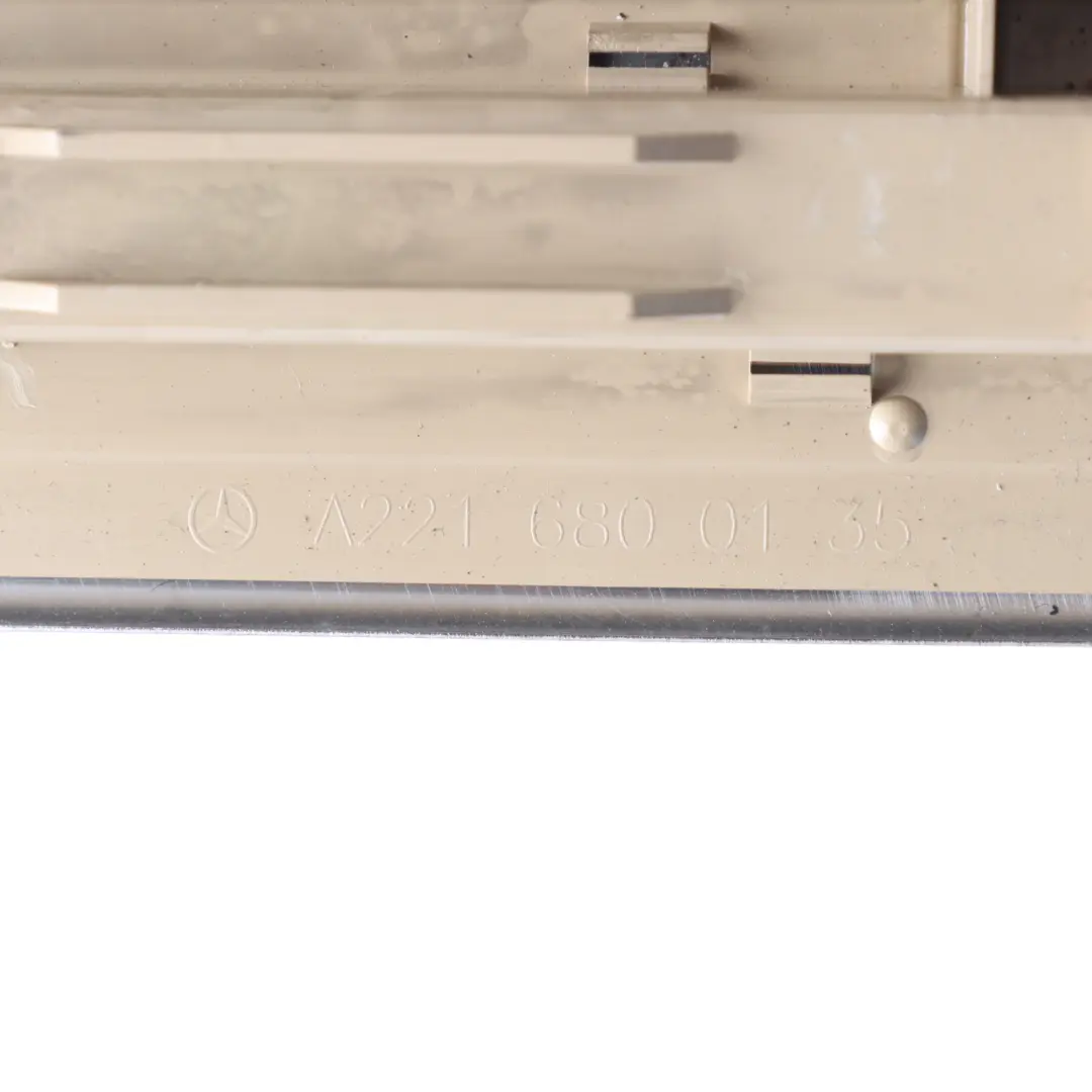 Step Sill Cover Entrance Trim Front Left N/S Beige to Mercedes W221 AMG with Part number A2216803135 Mercedes W221 AMG Step Sill Cover Entrance Trim Front Left N/S Beige - SKU A2216803135 - Part number A2216803135