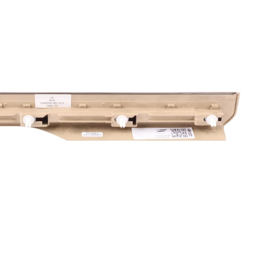Door Sill Trim Entrance Cover Rear Right O/S Beige to Mercedes W221 with Part number A2216803835 Mercedes W221 Door Sill Trim Entrance Cover Rear Right O/S Beige - SKU A2216803835 - Part number A2216803835