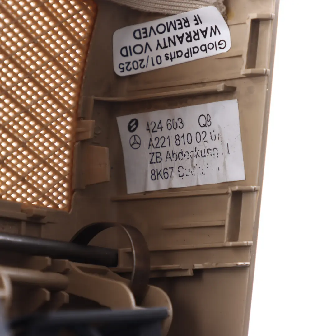 Mercedes W221 Capot De Caméra Détecteur De Pluie Beige Buckskin - SKU A2218100207-1 - Numéro de pièce A2218100207