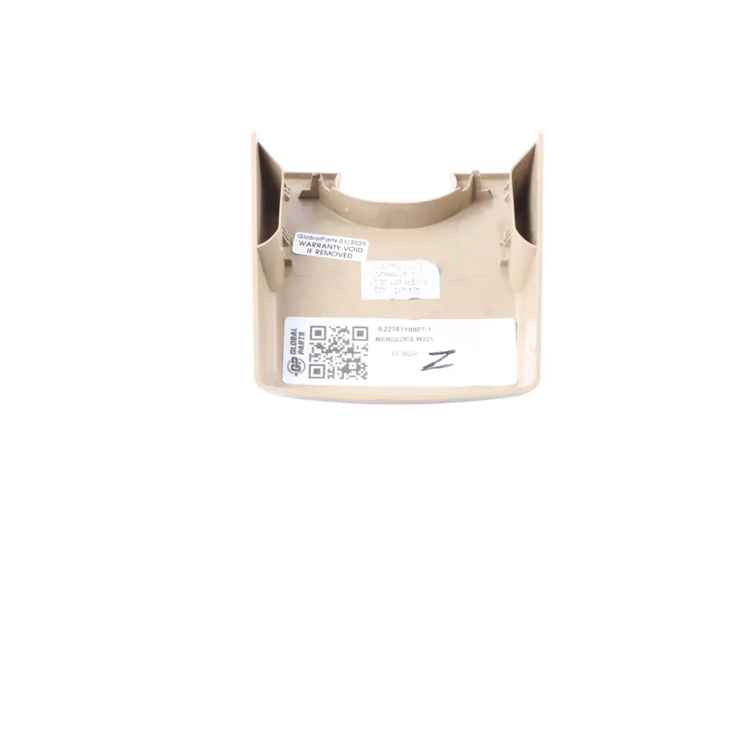 Mercedes W221 Espejo Retrovisor Interior Panel Sensor Lluvia Beige - SKU A2218110007-1 - Número de pieza A2218110007