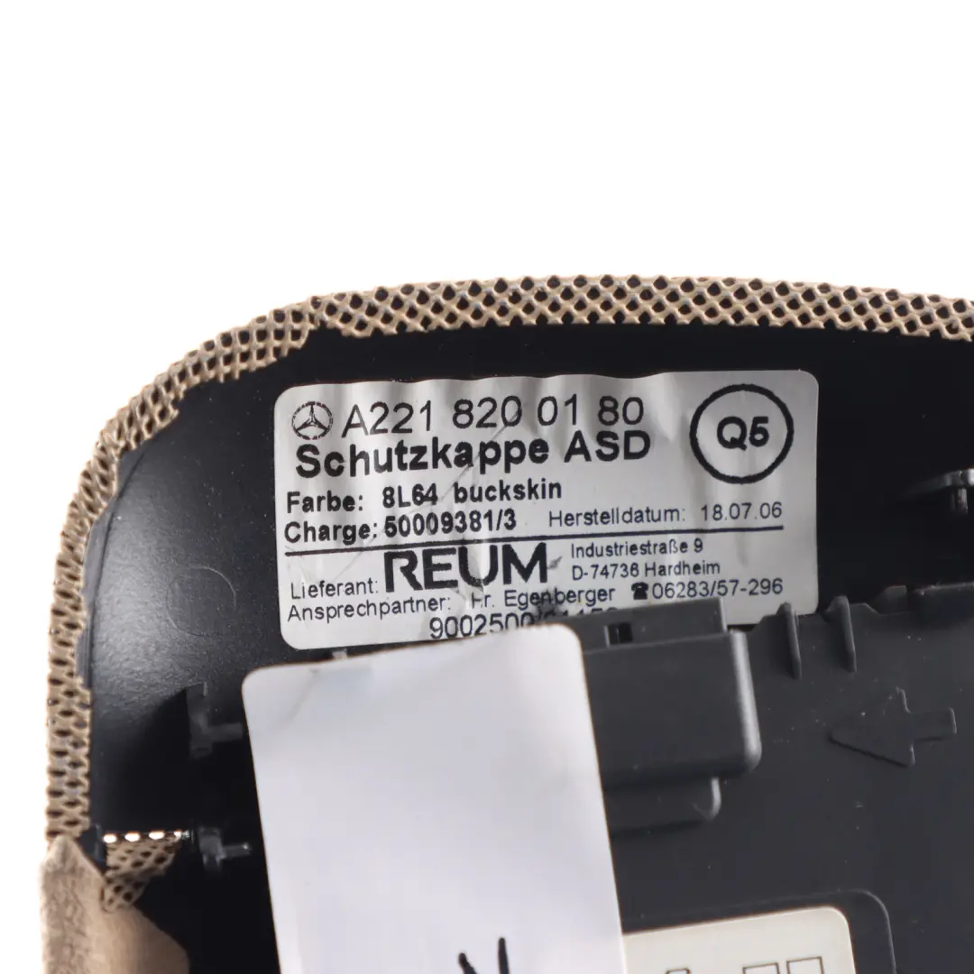 Roof Ultrasonic Burglar Alarm Sensor Cover Trim Beige to Mercedes W221 with Part number A2218200180 Mercedes W221 Roof Ultrasonic Burglar Alarm Sensor Cover Trim Beige - SKU A2218200180 - Part number A2218200180