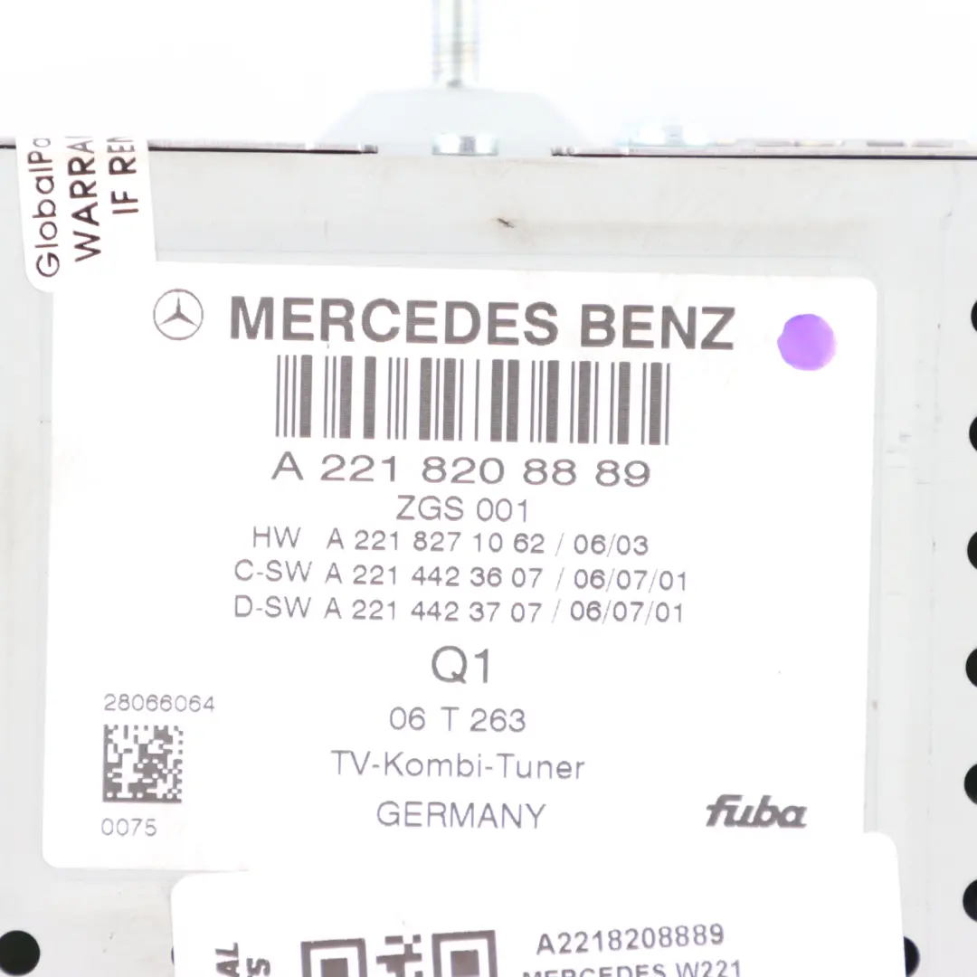 Mercedes W221 Receiver Control Unit Module - SKU A2218208889 - Part number A2218208889