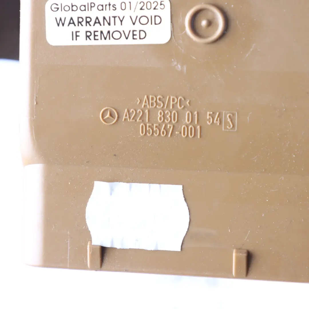 Bocchetta Di Ventilazione Anteriore Sinistra Beige per Mercedes W221 con numero di parte A2218300154 Mercedes W221 Bocchetta Di Ventilazione Anteriore Sinistra Beige - SKU A2218300154-4 - Numero di parte A2218300154