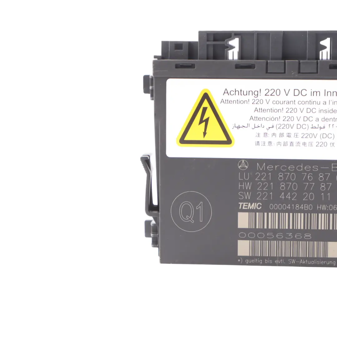 Side Front Left N/S Seat Control Unit Module to Mercedes W221 with Part number A2218707687 Mercedes W221 Side Front Left N/S Seat Control Unit Module - SKU A2218707687 - Part number A2218707687