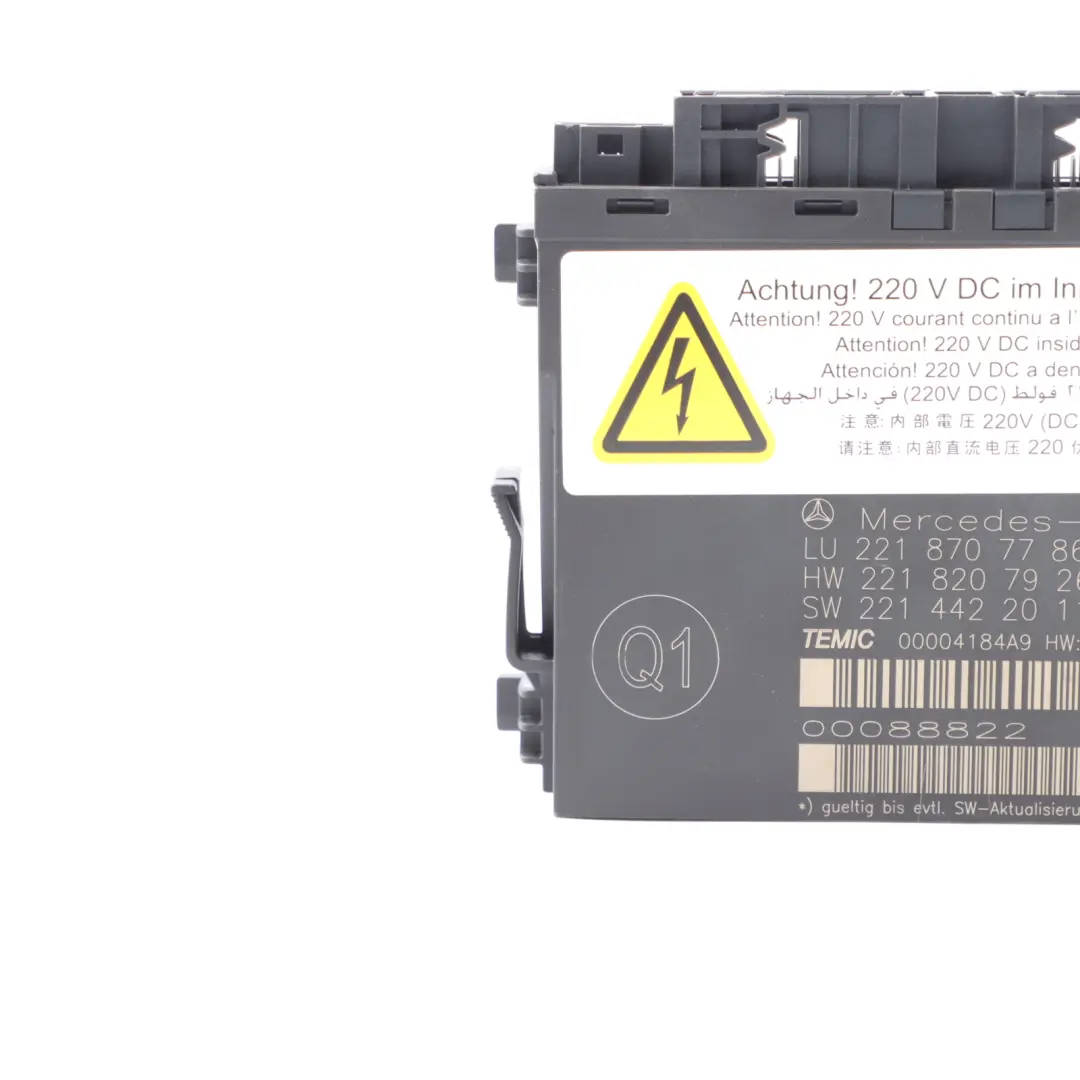 Mercedes W221 Módulo de Asiento Unidad de Control - SKU A2218707786 - Número de pieza A2218707786