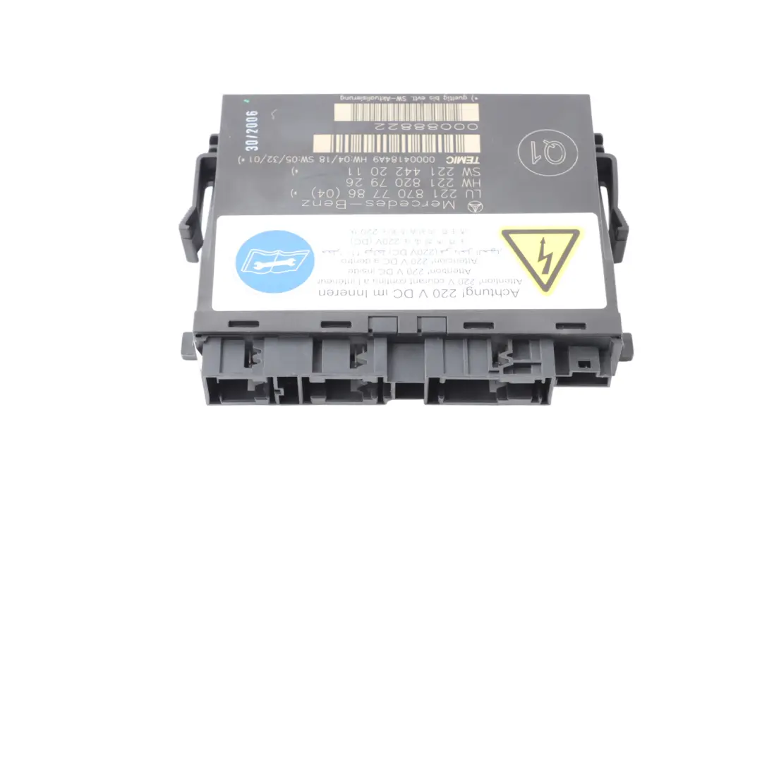 Module Control Unit Front Left Right N/O/S to Mercedes W221 Seat with Part number A2218707786 Mercedes W221 Seat Module Control Unit Front Left Right N/O/S - SKU A2218707786 - Part number A2218707786