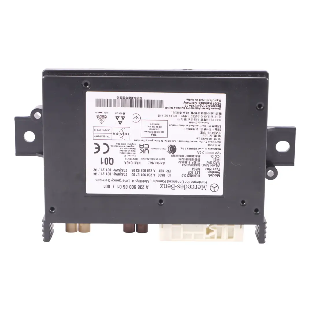 Modulo di comunicazione Mercedes W177 W205 W213 X253 Hermes LTE Unit per con numero di parte A2389008601 Modulo di comunicazione Mercedes W177 W205 W213 X253 Hermes LTE Unit - SKU A2389008601 - Numero di parte A2389008601