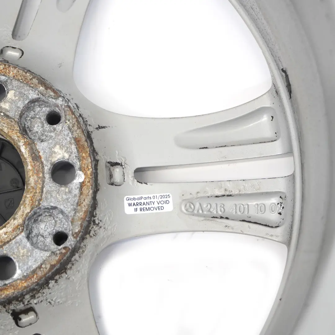 Mercedes W176 W246 Srebrna Felga Aluminiowa 17" 7.5J ET:52.5 - SKU A2464011002-1 - Numer Części A2464011002