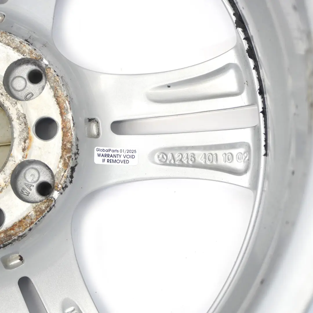 Alloy Rim 17" 7.5J ET:52.5 to Mercedes W176 W246 Silver Wheel with Part number A2464011002 Mercedes W176 W246 Silver Wheel Alloy Rim 17" 7.5J ET:52.5 - SKU A2464011002-3 - Part number A2464011002
