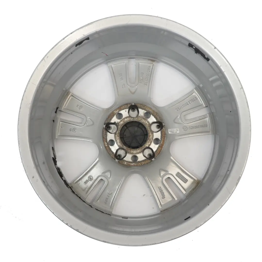 Alloy Wheel Rim 17" ET:52,5 7,5J to Mercedes W176 W246 Silver with Part number A2464011400 Mercedes W176 W246 Silver Alloy Wheel Rim 17" ET:52,5 7,5J - SKU A2464011400-2 - Part number A2464011400