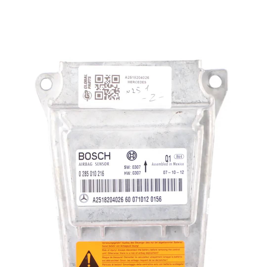 Mercedes W251 Air Control Unit ECU SRS Air Module - SKU A2518204026 - Part number A2518204026