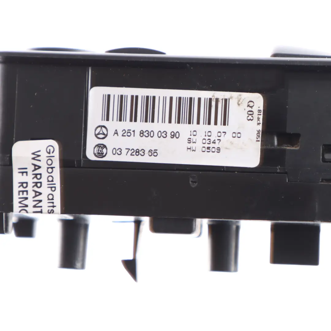 Window Lifter Switch Front Driver Side Control Panel to Mercedes W251 with Part number A2518300390 Mercedes W251 Window Lifter Switch Front Driver Side Control Panel - SKU A2518300390 - Part number A2518300390