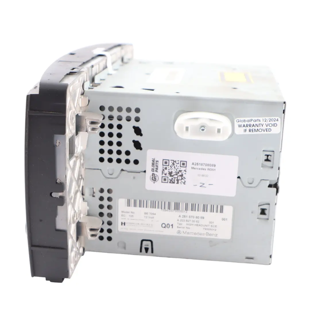 Radio Sat Nav Navigation System Head Unit Screen to Mercedes W251 with Part number A2518708089 Mercedes W251 Radio Sat Nav Navigation System Head Unit Screen - SKU A2518708089 - Part number A2518708089