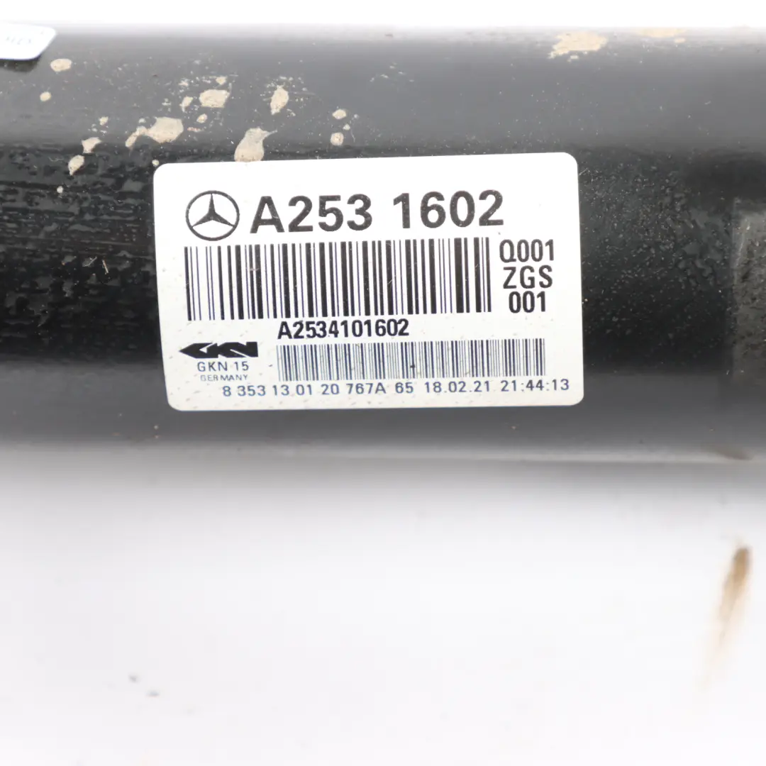 Propshaft Drive Shaft OM654 Automatic Transmission to Mercedes C253 with Part number A2534101602 Mercedes C253 Propshaft Drive Shaft OM654 Automatic Transmission - SKU A2534101602 - Part number A2534101602
