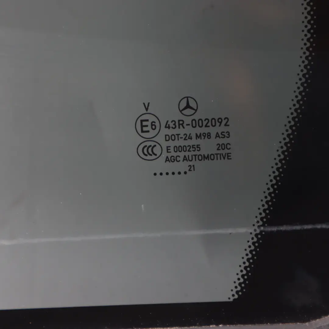 Triangle Window Quarter Glass Rear Left N/S AS3 to Mercedes GLC C253 with Part number A2537307900 Mercedes GLC C253 Triangle Window Quarter Glass Rear Left N/S AS3 - SKU A2537307900 - Part number A2537307900
