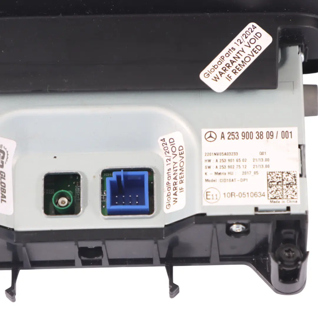 W253 Moniteur d'écran d'affichage Radio Sat Nav Navigation pour Mercedes à propos du numéro de pièce A2539003809 Mercedes W253 Moniteur d'écran d'affichage Radio Sat Nav Navigation - SKU A2539003809 - Numéro de pièce A2539003809