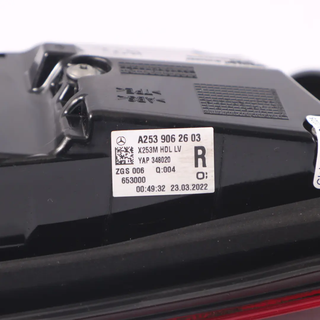 Trunk Boot Tailgate Lamp Light Rear Right O/S to Mercedes GLC X253 with Part number A2539062603 Mercedes GLC X253 Trunk Boot Tailgate Lamp Light Rear Right O/S - SKU A2539062603-1 - Part number A2539062603