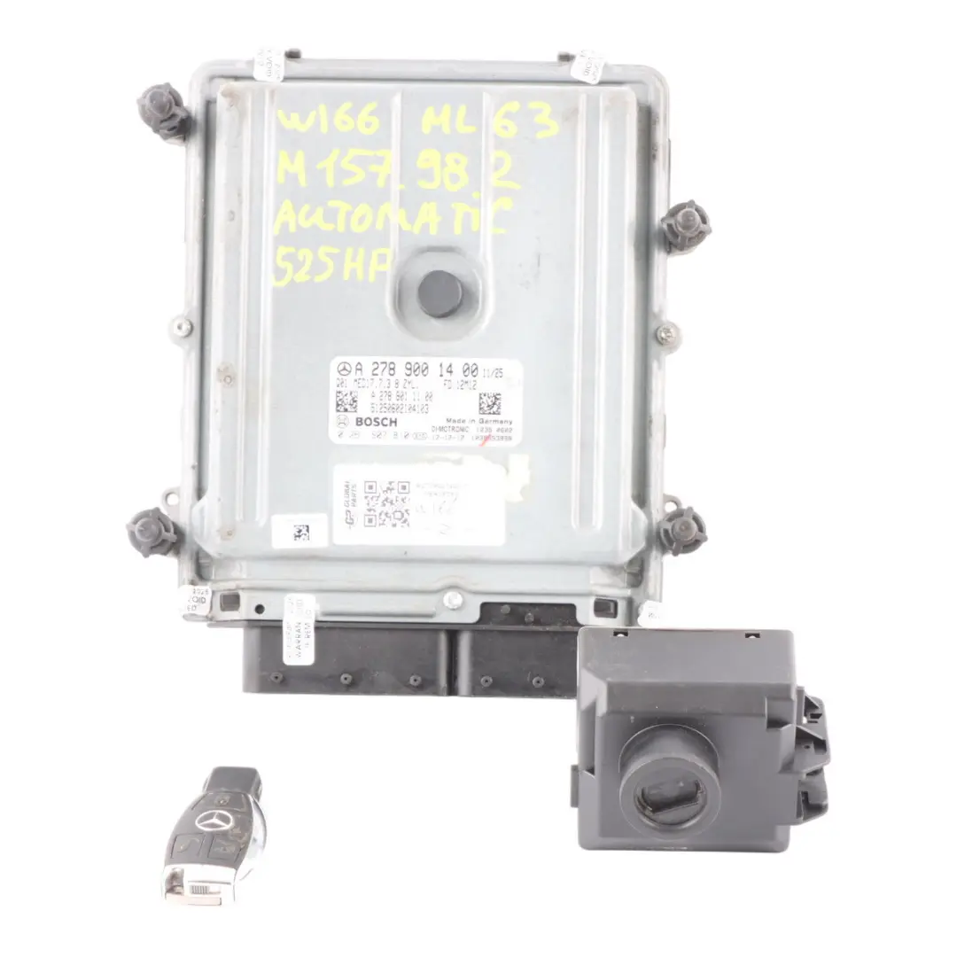 ML63 M157.982 525HP Engine ECU Kit Ignition + Key to Mercedes W166 with Part number A2789001400 Mercedes W166 ML63 M157.982 525HP Engine ECU Kit Ignition + Key - SKU A2789001400-1 - Part number A2789001400