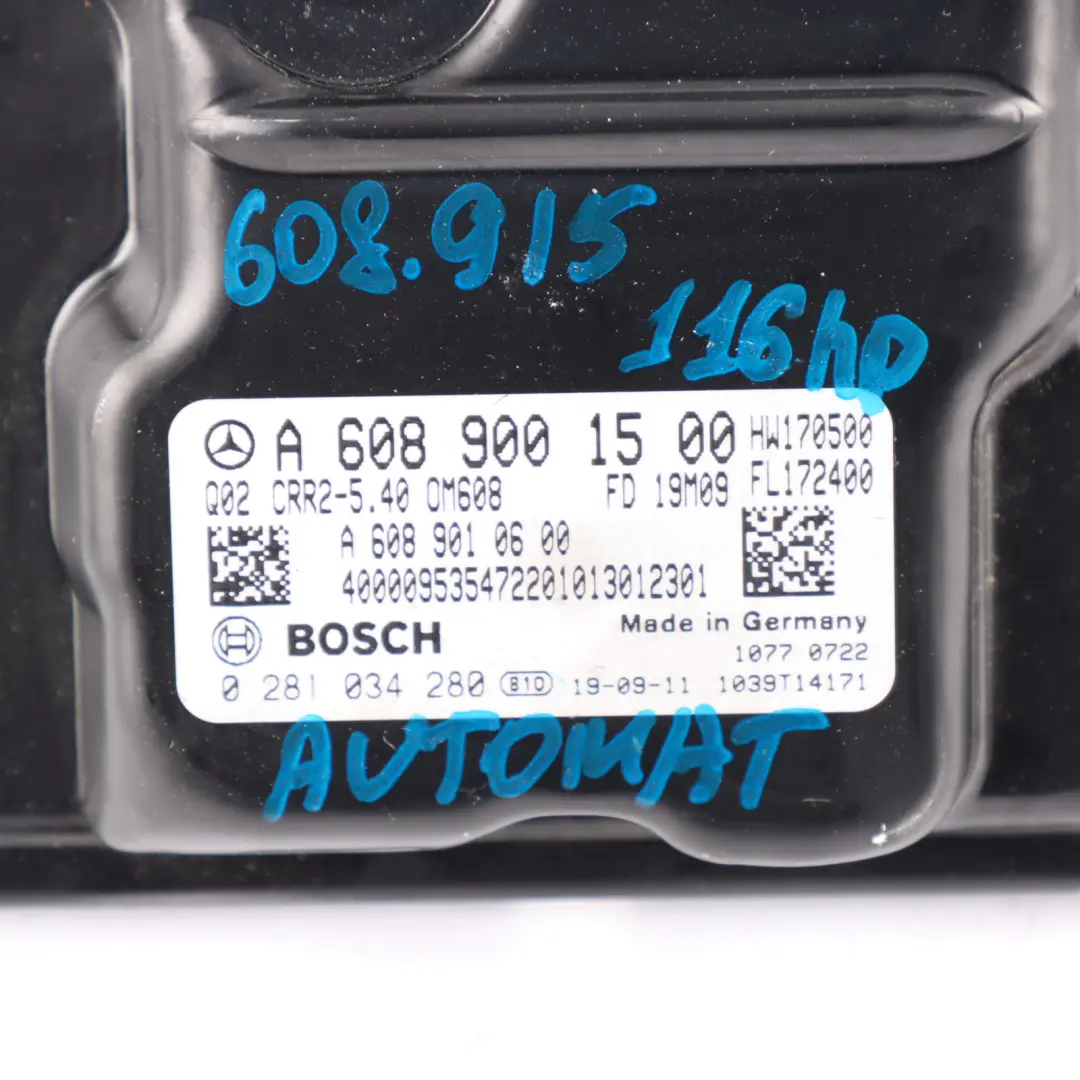 Mercedes W177 A180d 608.915 116KM Sterownik Silnika Automat - SKU A6089001500 - Numer Części A6089001500