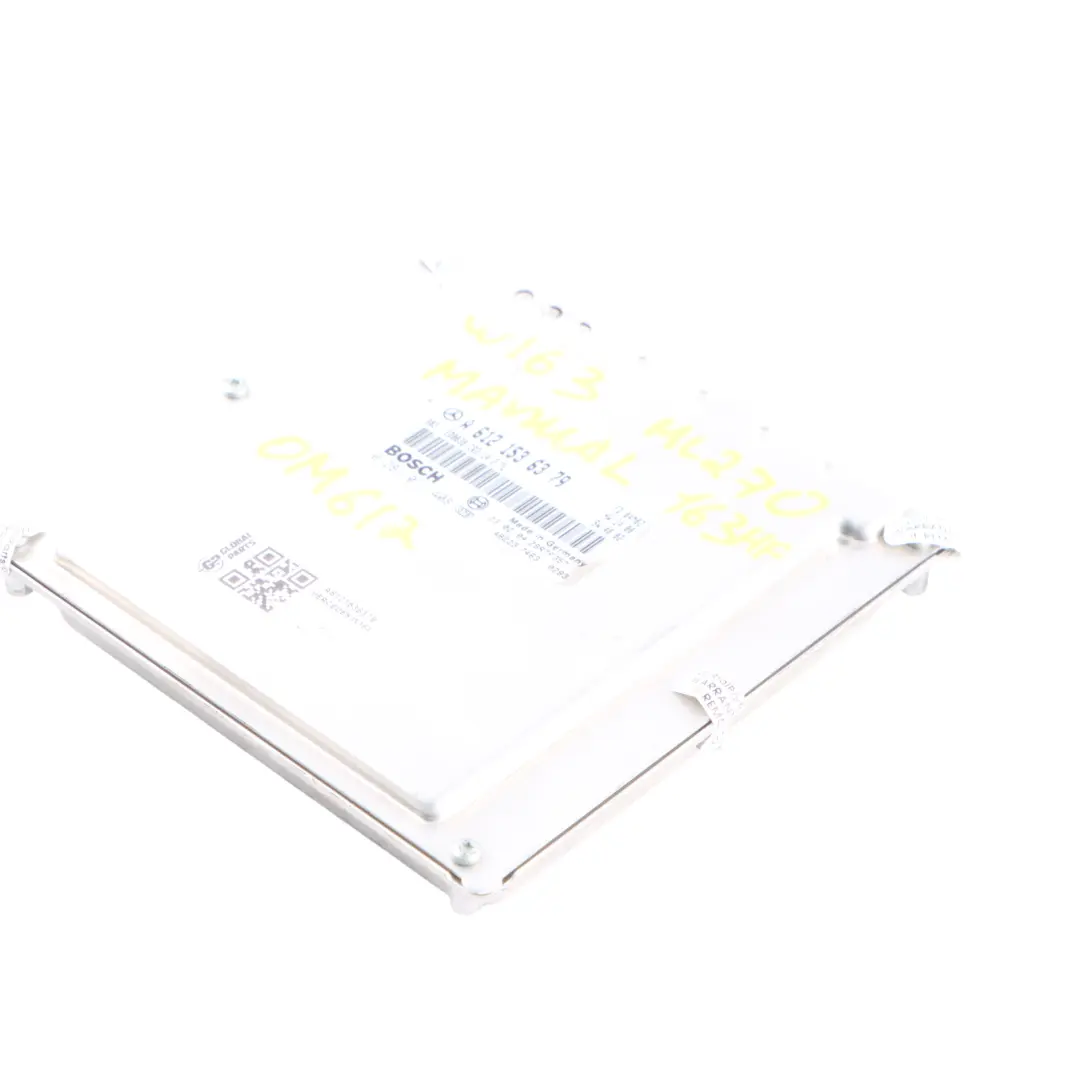 OM612 163HP Engine Control Unit ECU Manual to Mercedes ML W163 270 CDI with Part number A6121536379 Mercedes ML W163 270 CDI OM612 163HP Engine Control Unit ECU Manual - SKU A6121536379 - Part number A6121536379