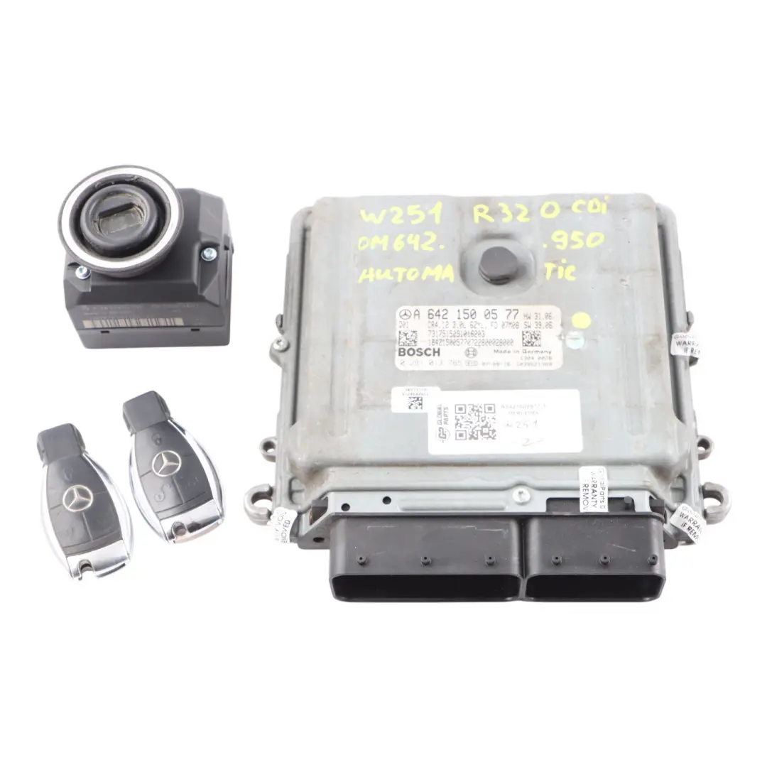 R320 CDI OM642.950 Engine ECU Kit Ignition + 2 Keys to Mercedes W251 with Part number A6421500577 Mercedes W251 R320 CDI OM642.950 Engine ECU Kit Ignition + 2 Keys - SKU A6421500577-1 - Part number A6421500577