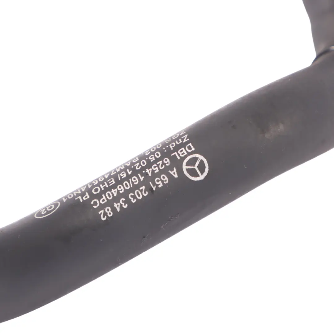 M651 Diesel Water Coolant Pipe Cooling Hose to Mercedes W447 with Part number A6512033482 Mercedes W447 M651 Diesel Water Coolant Pipe Cooling Hose - SKU A6512033482 - Part number A6512033482