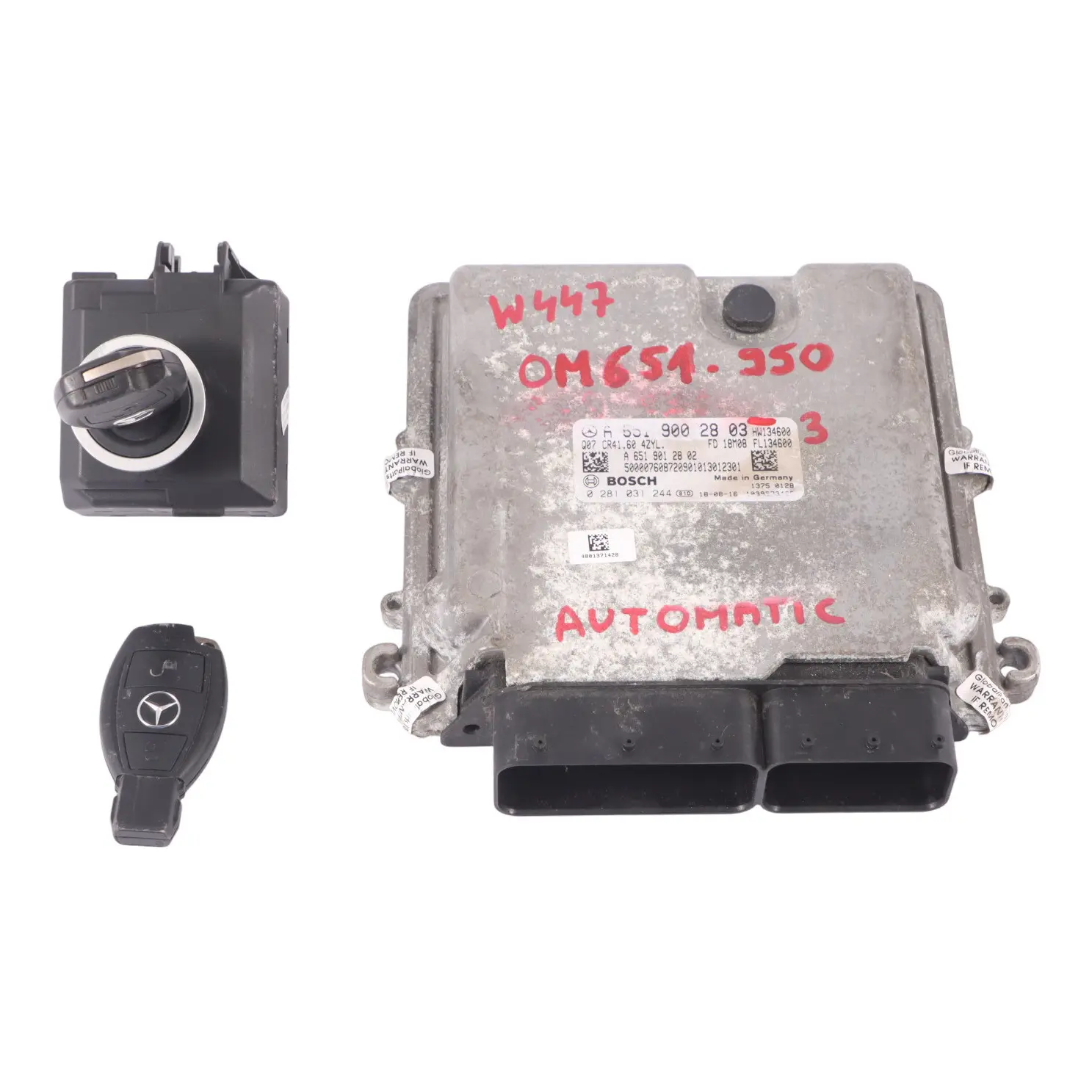 Mercedes Vito W447 114 CDI OM651.950 Kit ECU moteur Allumage 2 clés A6519002803