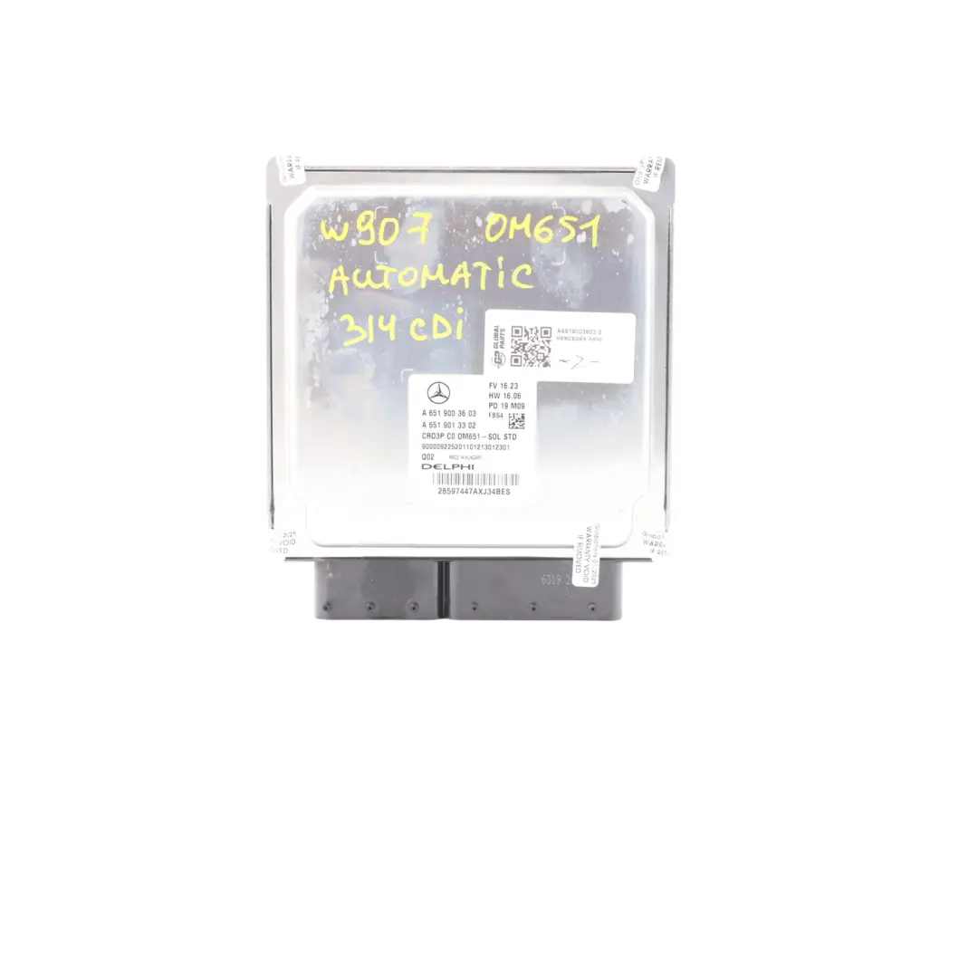 W907 314 CDI OM651.958 143 CV Unité De Commande Du Moteur pour Mercedes à propos du numéro de pièce A6519003603 Mercedes W907 314 CDI OM651.958 143 CV Unité De Commande Du Moteur - SKU A6519003603-2 - Numéro de pièce A6519003603