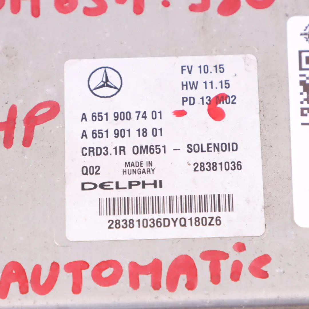 Mercedes SLK R172 250CDI 651.980 204HP ECU Kit chiave accensione - SKU A6519007401-6 - Numero di parte A6519007401