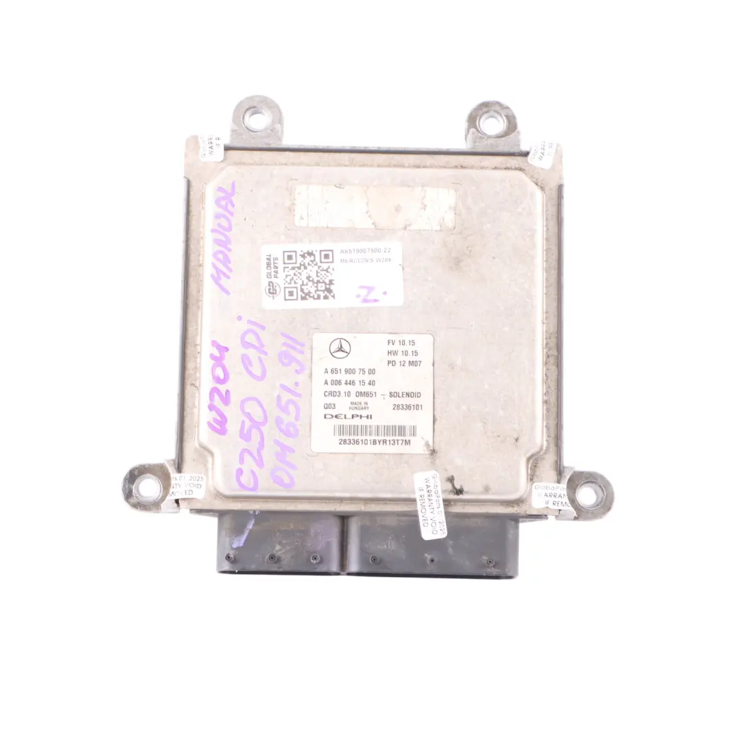 C250CDI 651.911 Engine ECU Kit Ignition + 2 Keys to Mercedes C204 with Part number A6519007500 Mercedes C204 C250CDI 651.911 Engine ECU Kit Ignition + 2 Keys - SKU A6519007500-22 - Part number A6519007500