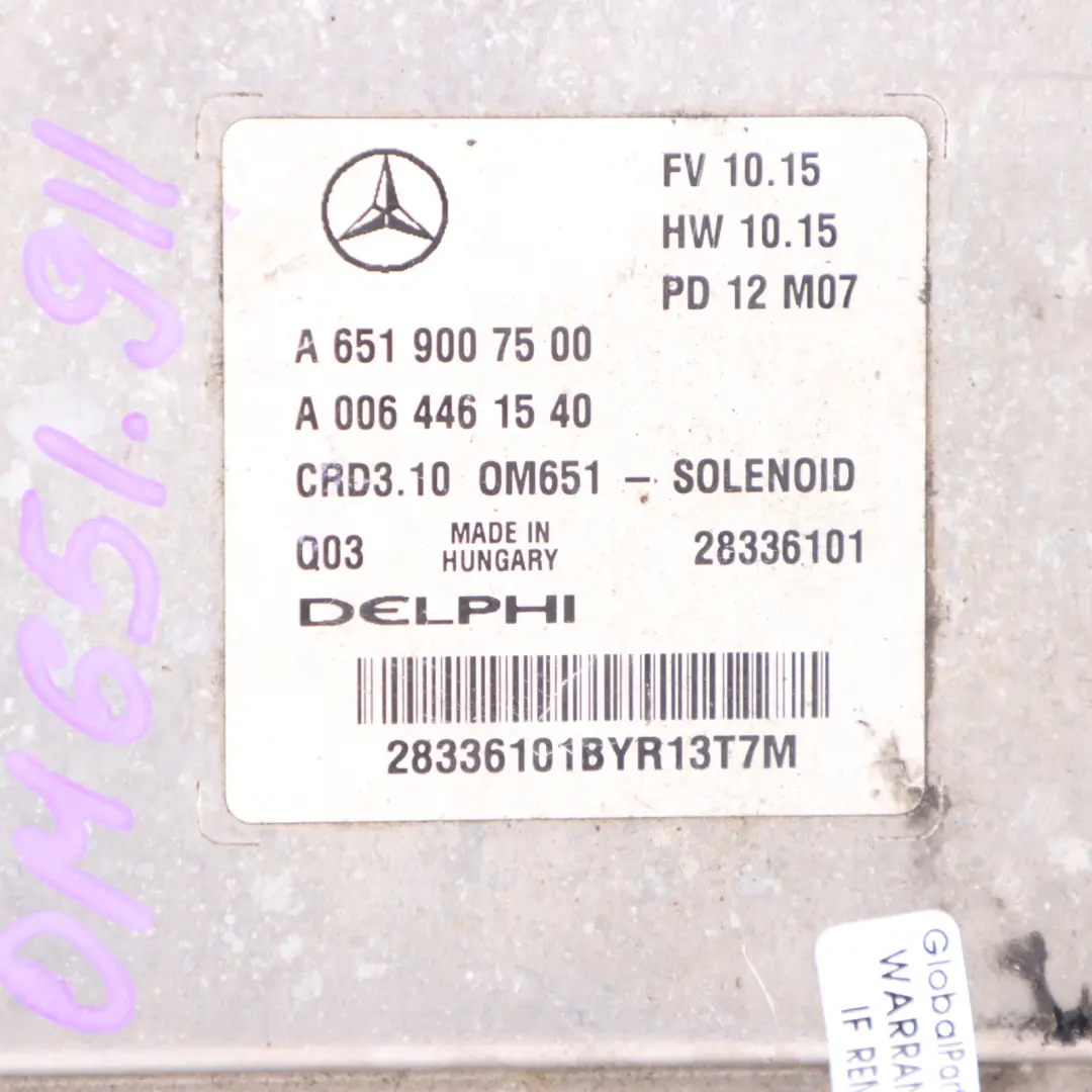 C250CDI 651.911 Engine ECU Kit Ignition + 2 Keys to Mercedes C204 with Part number A6519007500 Mercedes C204 C250CDI 651.911 Engine ECU Kit Ignition + 2 Keys - SKU A6519007500-22 - Part number A6519007500