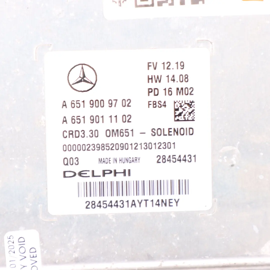 Mercedes W176 OM651.930 136HP Engine Control ECU Kit Manual - SKU A6519009702-4 - Part number A6519009702