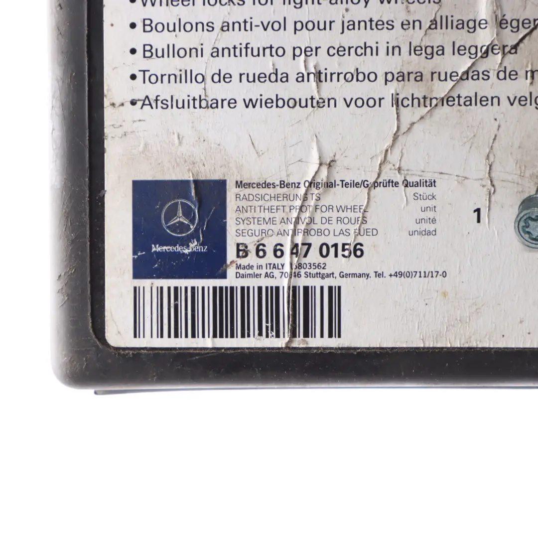 Mercedes W164 W166 Wheel Security Bolts Lock Locking Nut Set - SKU B66470156 - Part number B66470156